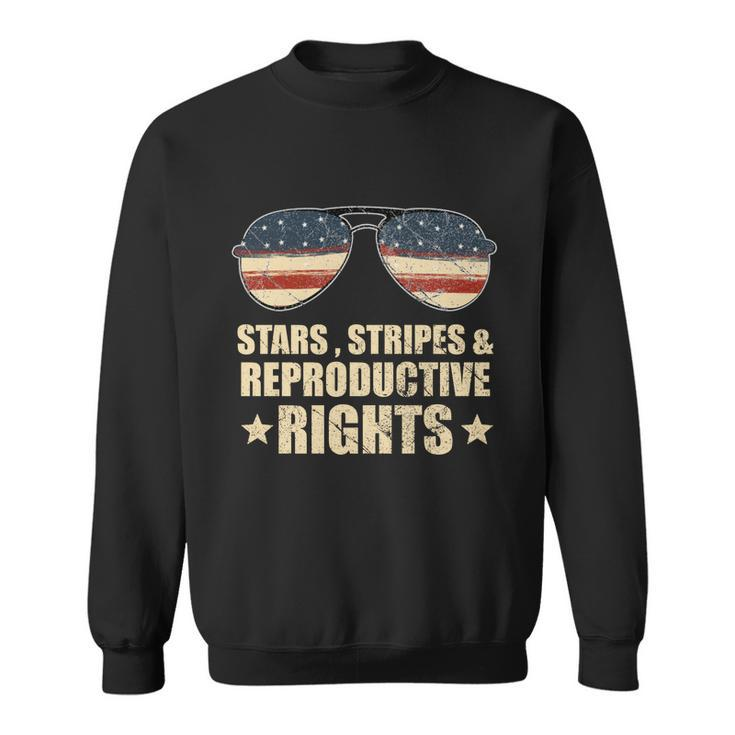Patriotic 4Th Of July Stars Stripes And Reproductive Rights Funny Gift V2 Sweatshirt