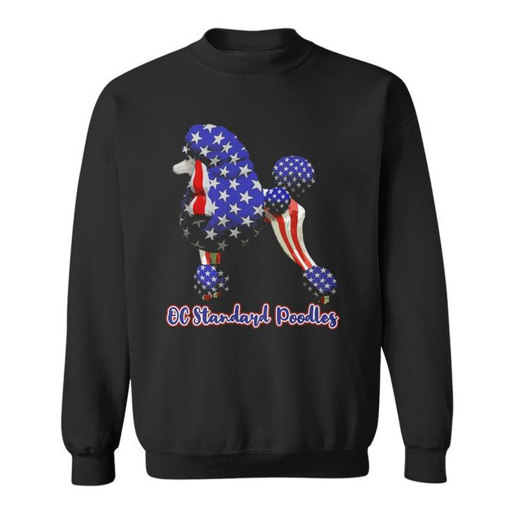 Patriotic Flag Poodle For American Poodle Lovers Sweatshirt
