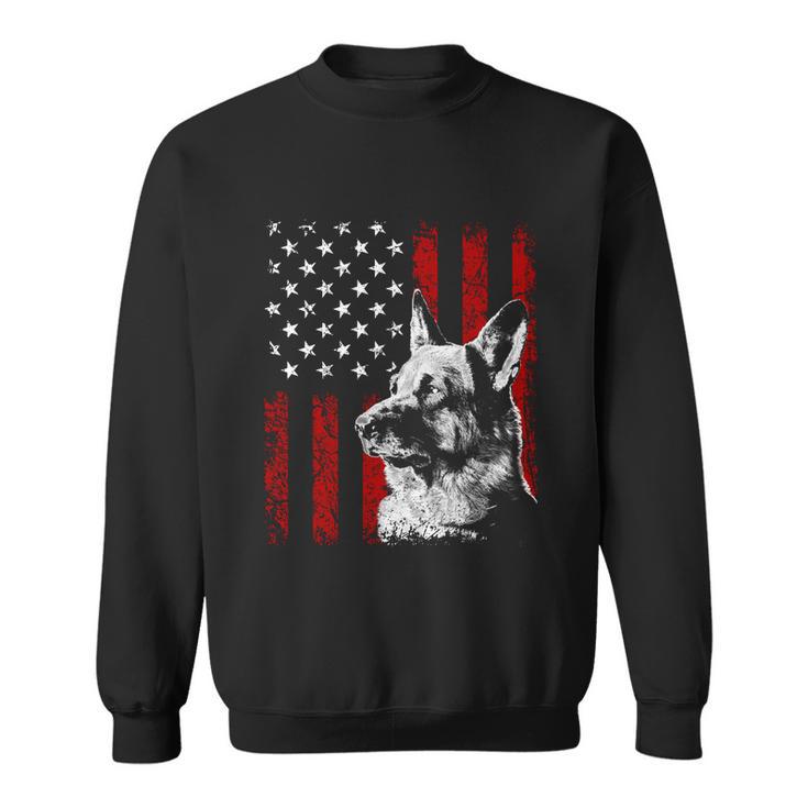 Patriotic German Shepherd American Flag Dog Gift V2 Sweatshirt