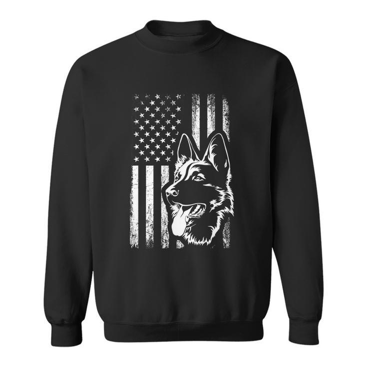 Patriotic German Shepherd American Flag Dog Lover Gift V2 Sweatshirt