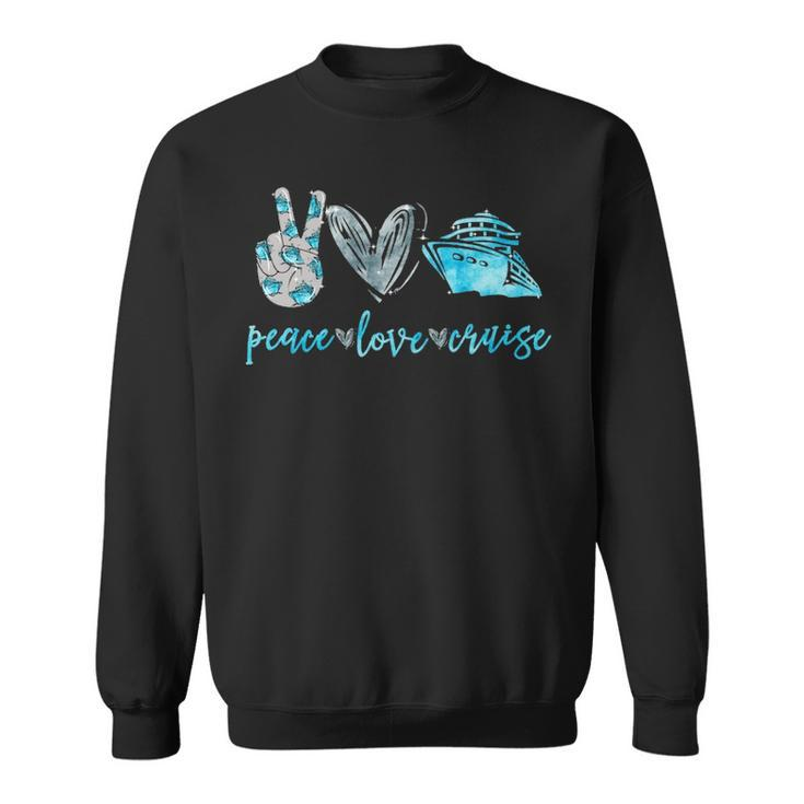 Peace Love Cruise Hippie Cruising Sweatshirt