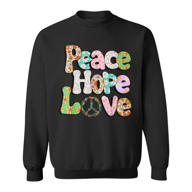 Peace Sign Love 60S 70S Tie Dye Hippie Halloween Costume  V3 Sweatshirt