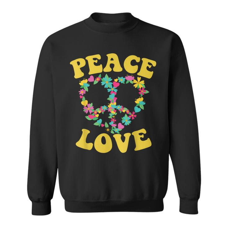 Peace Sign Love 60S 70S Tie Dye Hippie Halloween Costume V7 Sweatshirt
