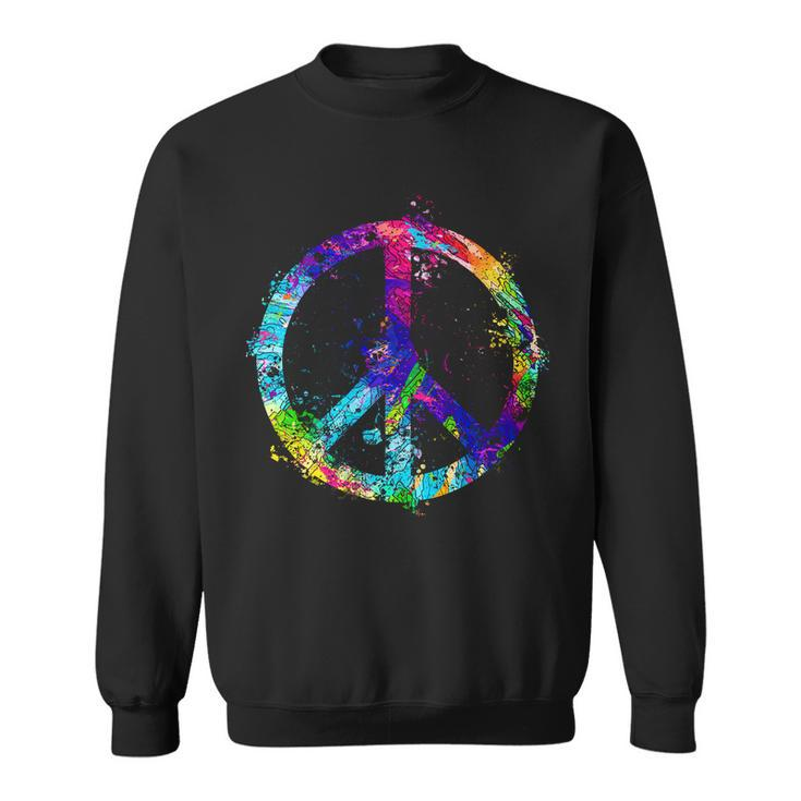Peace Sign Paint Splatter Tshirt Sweatshirt
