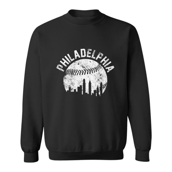 Philadelphia Baseball City Skyline Vintage Tshirt Sweatshirt