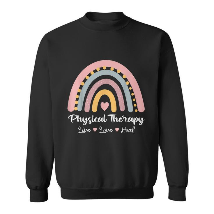 Physical Therapy Pediatric Therapist Pt Month Rainbow Cute Graphic Design Printed Casual Daily Basic Sweatshirt