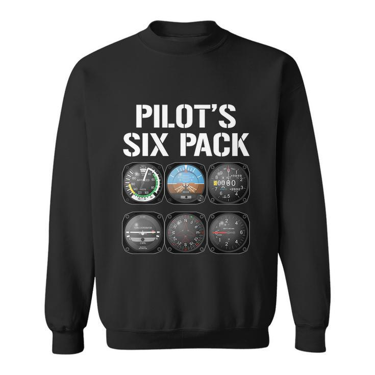 Pilots Six Pack Gift Funny Pilot Aviation Flying Gift Sweatshirt