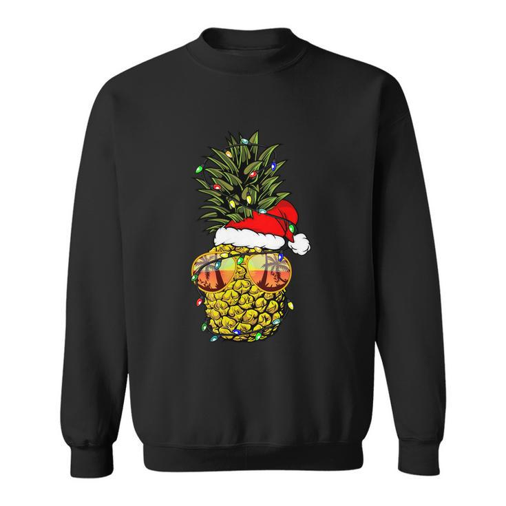 Pineapple Christmas Tree Or Christmas In July Pineapple Cool Gift Sweatshirt