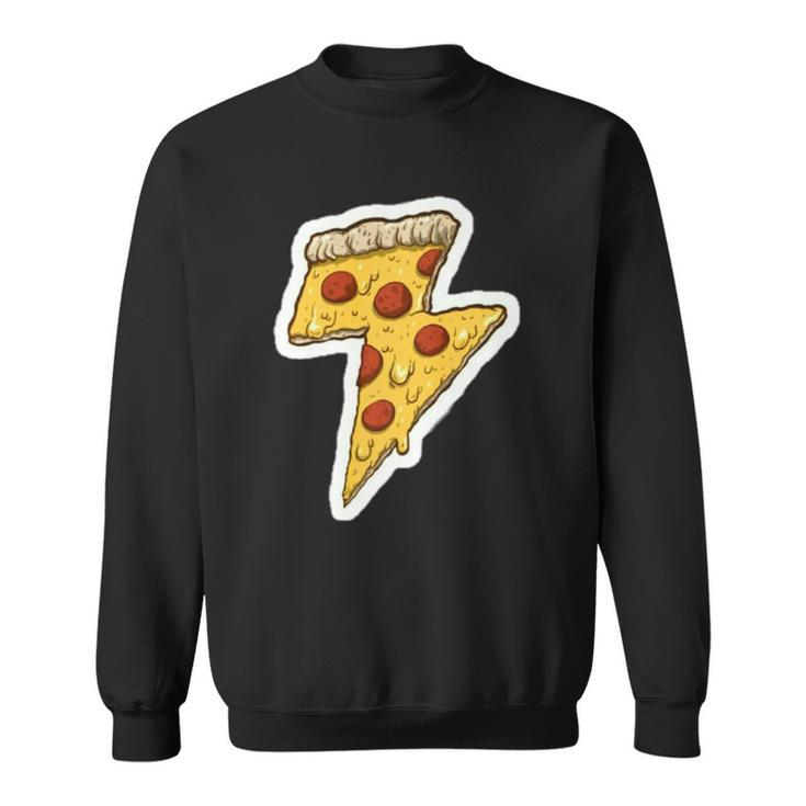 Pizza Lightning Bolt Men Women Sweatshirt Graphic Print Unisex