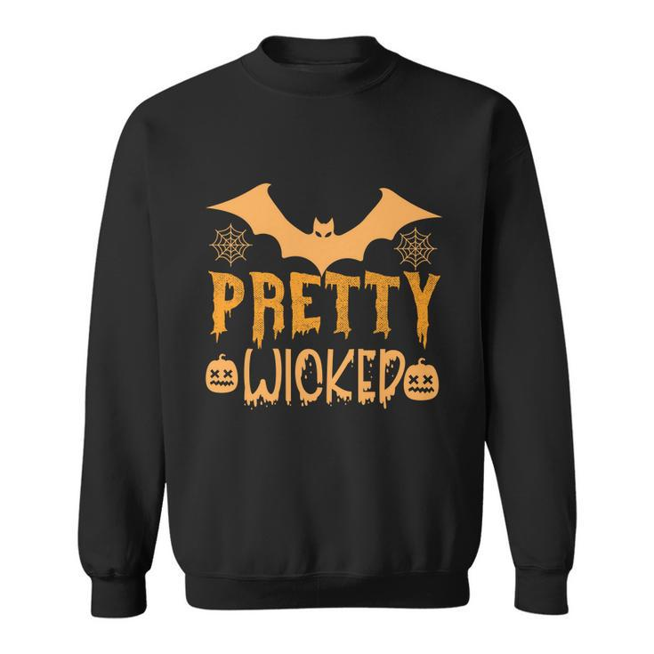 Pretty Wicked Halloween Quote Sweatshirt
