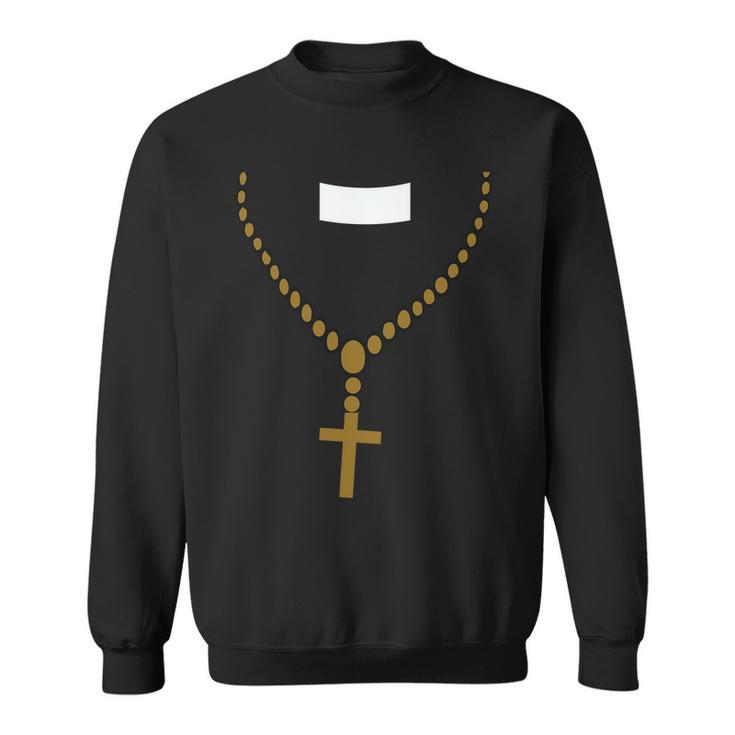 Priest Costume Cross Religion Sweatshirt