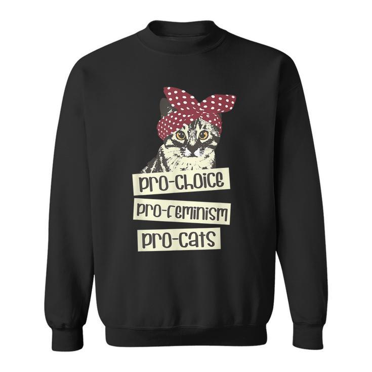 Pro Choice Pro Feminism Pro Cats Feminism Feminist  V2 Sweatshirt