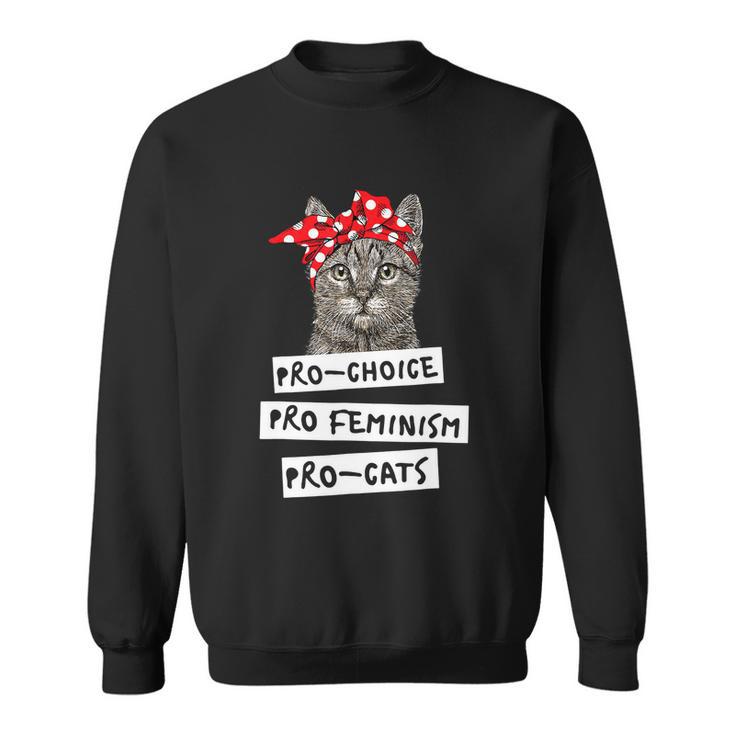 Pro Choice Pro Feminism Pro Cats Shirt Gift Sweatshirt