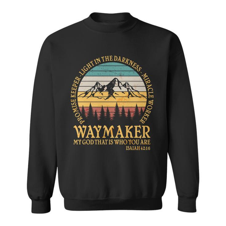 Promise Keeper Waymaker Isaiah Forest Mountains Sweatshirt