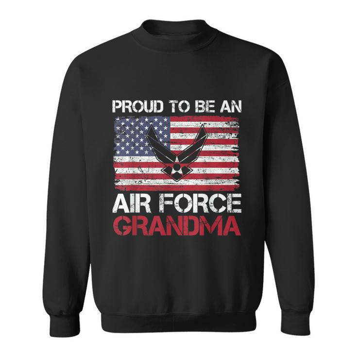 Proud Air Force Grandma Funny American Flag V2 Sweatshirt
