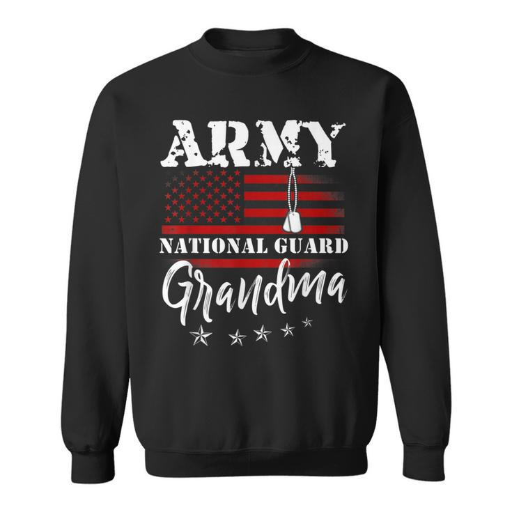 Proud Army National Guard Grandma Us Flag  Us Military  Sweatshirt