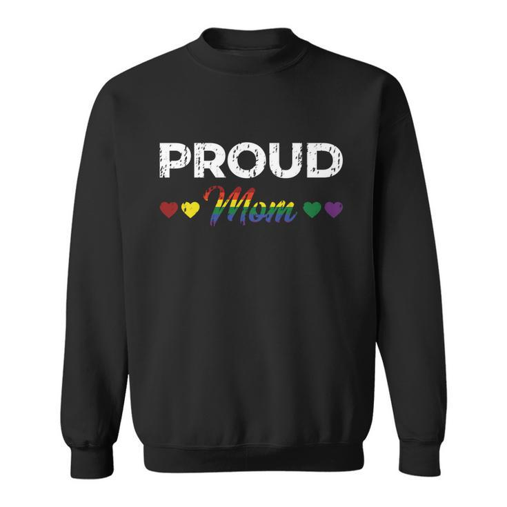 Proud Mom Gay Lesbian Lgbtq Pride Rainbow Mothers Day Gift V3 Sweatshirt