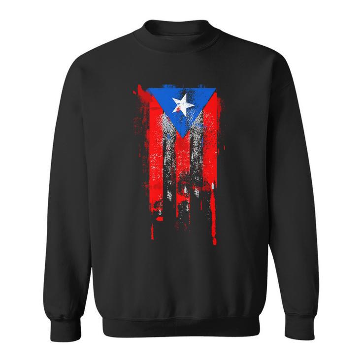 Puerto Rico Flag Drip Sweatshirt