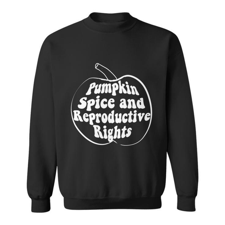 Pumpkin Spice And Reproductive Rights Fall Feminist Choice Gift V6 Sweatshirt