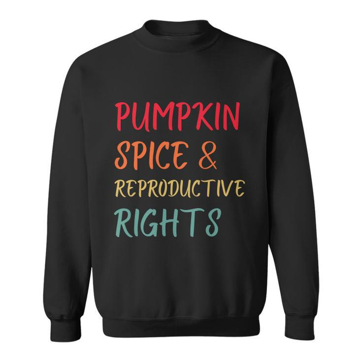 Pumpkin Spice And Reproductive Rights Pro Choice Feminist Funny Gift Sweatshirt