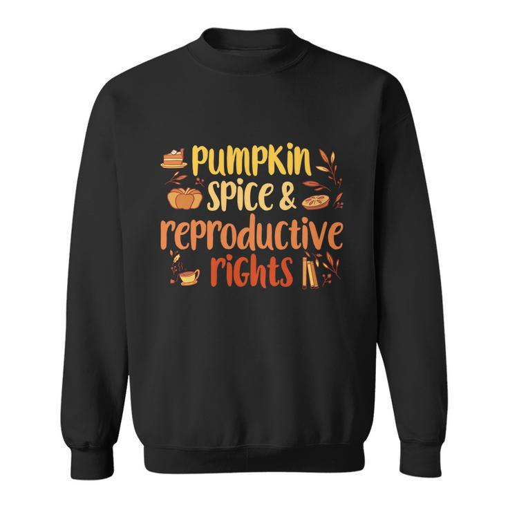 Pumpkin Spice And Reproductive Rights Pro Choice Feminist Funny Gift V3 Sweatshirt