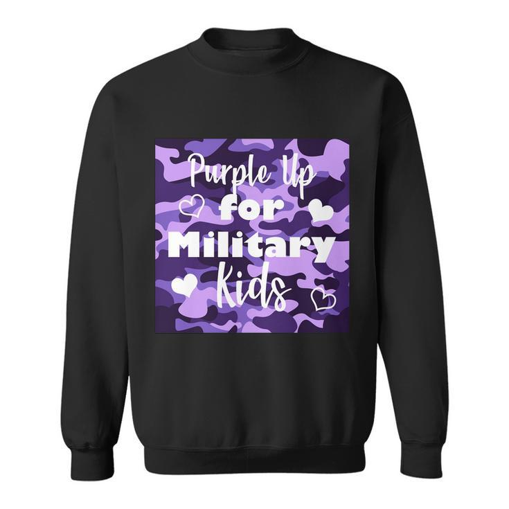 Purple Up For Military Kids Awareness Sweatshirt