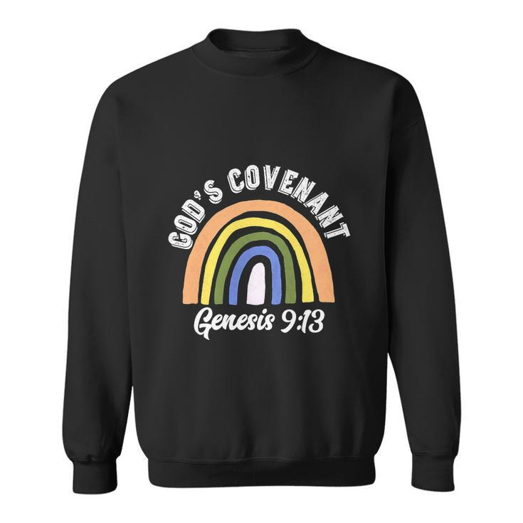 Rainbow Gods Covenant Bible Funny Christian Lover Sweatshirt