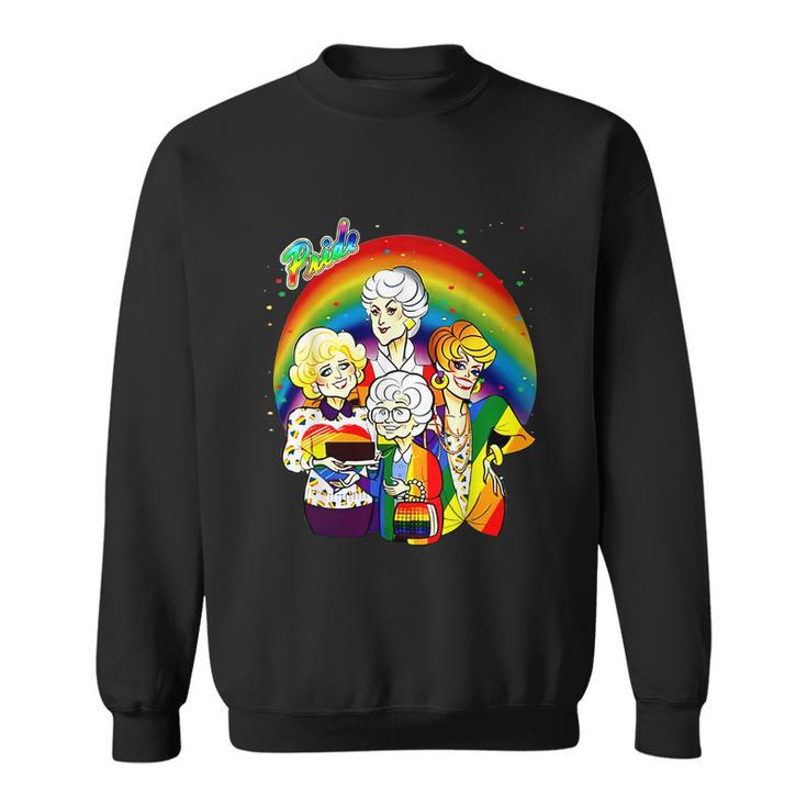 Rainbow Pride The Golden Lgbt Pride Month Girls Sweatshirt