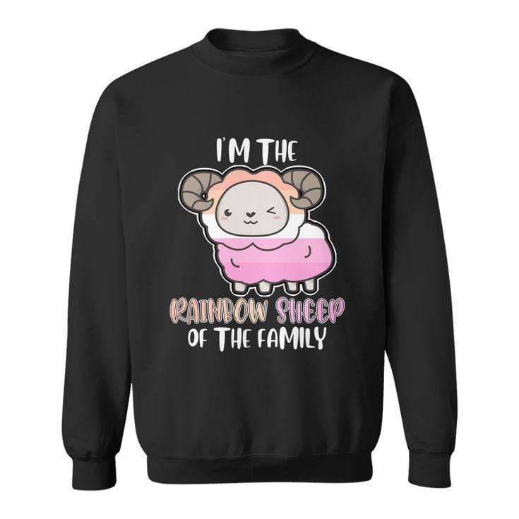 Rainbow Sheep Of The Lesbian Family Bi Lgbt Pride Lesbian Cute Gift Sweatshirt