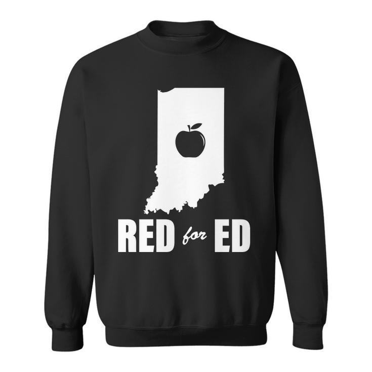 Red For Ed Indiana Teachers Apple Sweatshirt