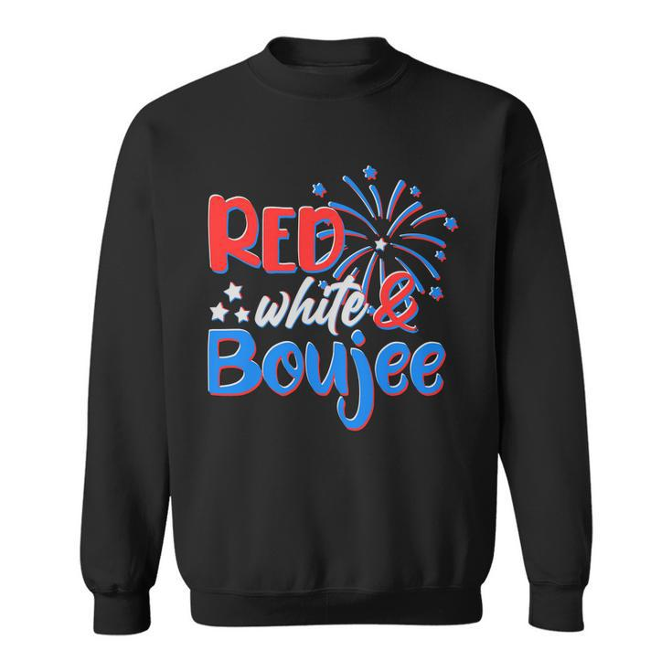 Red White And Boujee 4Th Of July Fireworks Sweatshirt