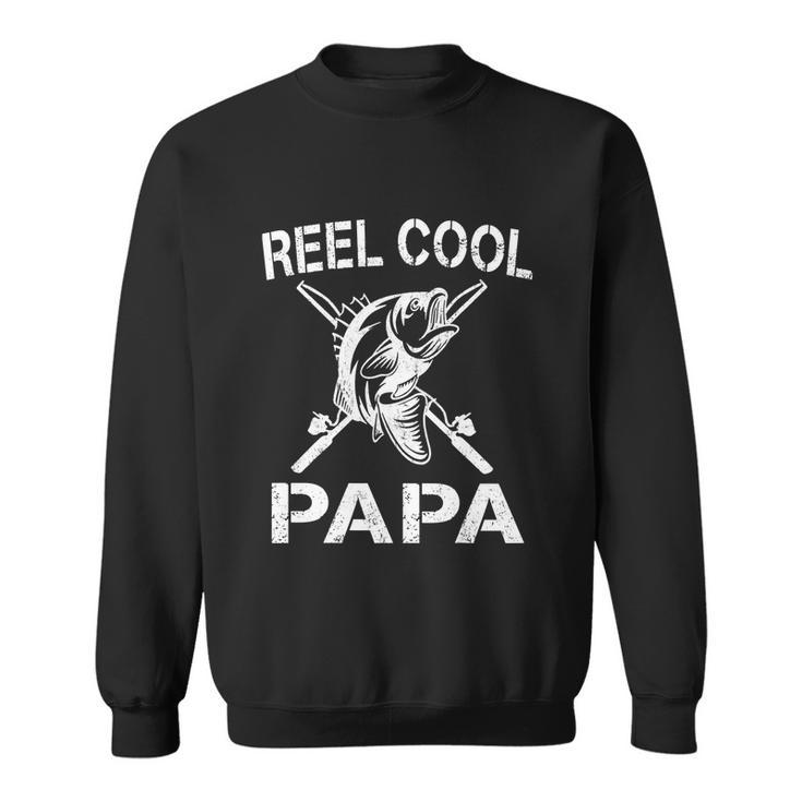 Reel Cool Papa Fishing Dad Gifts Fathers Day Fisherman Fish Sweatshirt