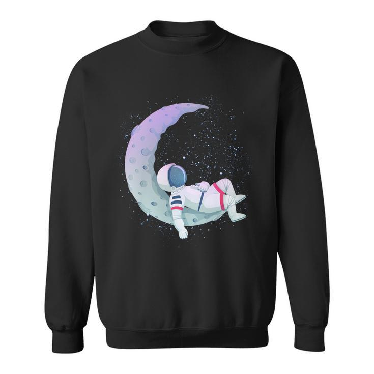 Relaxing Astronaut On The Moon Sweatshirt