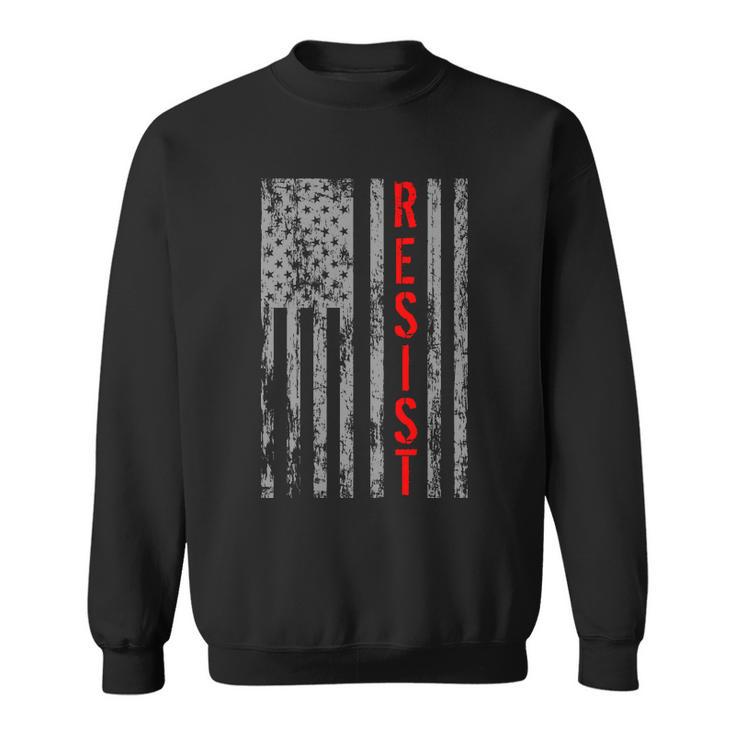 Resist Retro Usa Flag The Resistance Anti Trump Tshirt Sweatshirt