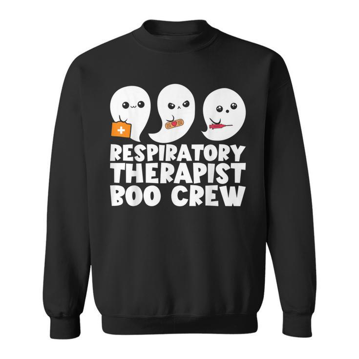 Respiratory Therapist Boo Crew Rt Halloween Ghost  Sweatshirt