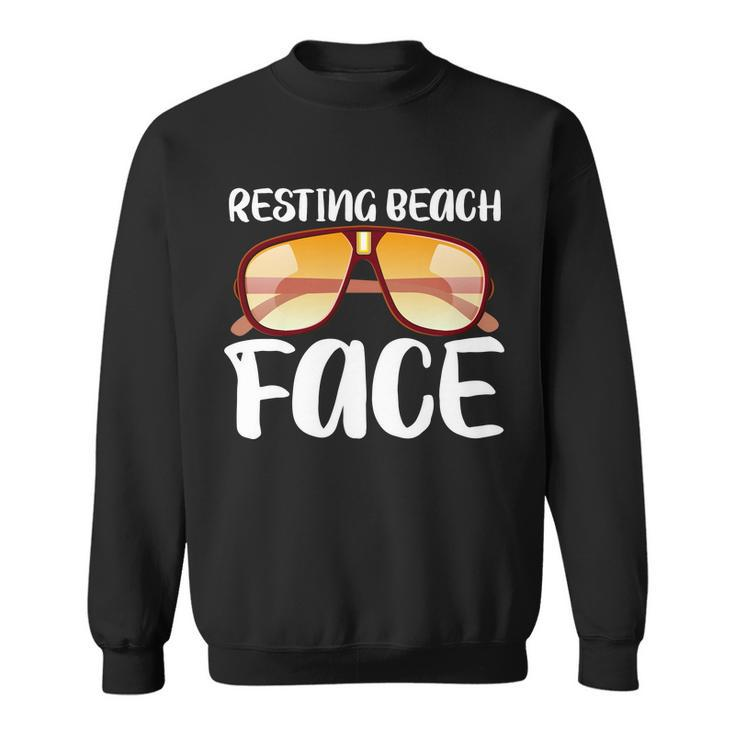 Resting Beach Face Summer Shades Sweatshirt