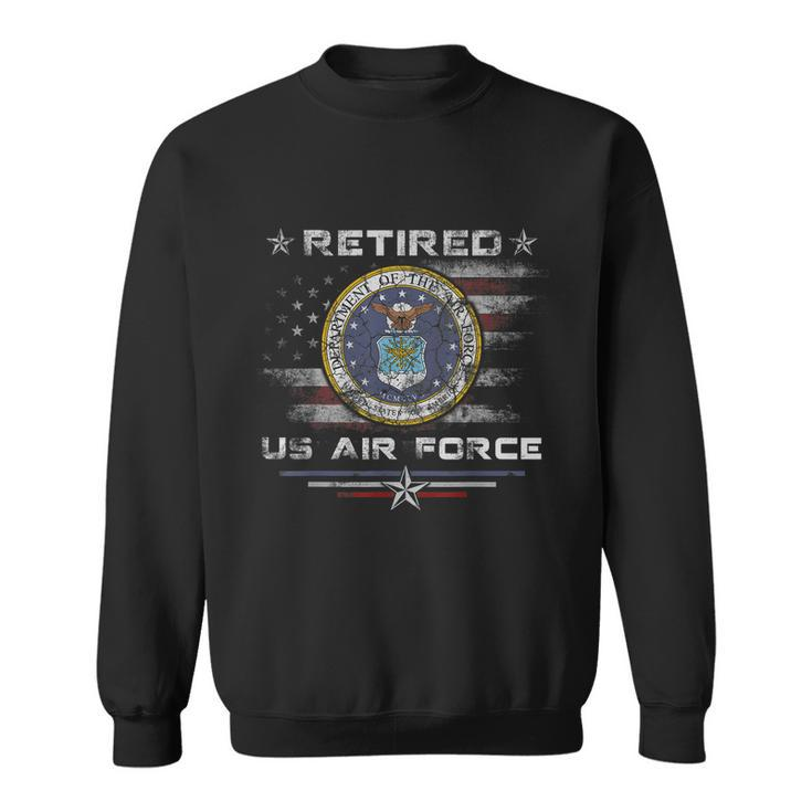 Retired Us Air Force Veteran Great Gift Thanksgiving Gift Graphic Design Printed Casual Daily Basic Sweatshirt