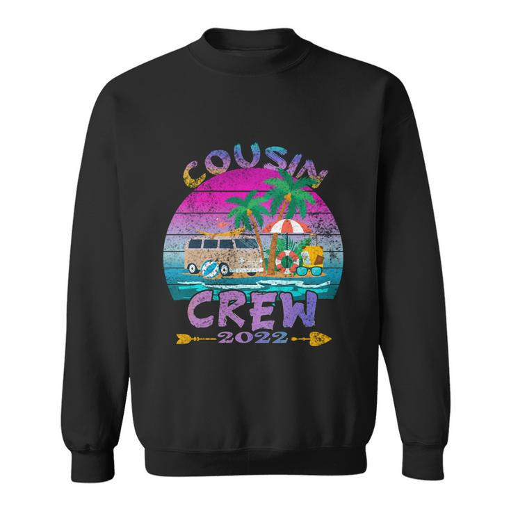 Retro Cousin Crew Vacation 2022 Beach Trip Family Matching Gift Sweatshirt