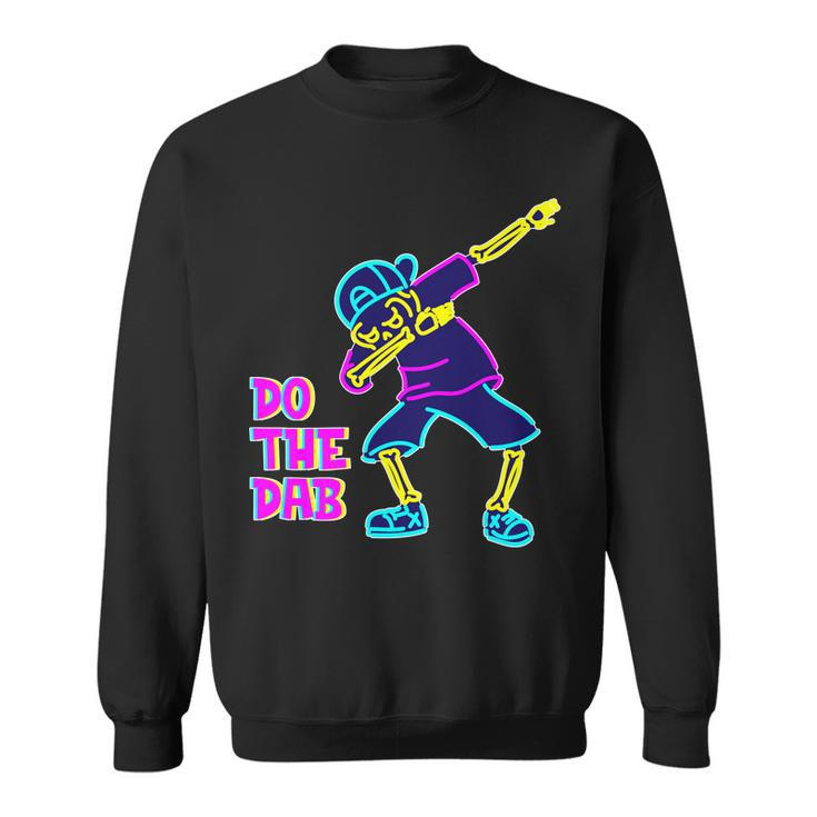 Retro Do The Dab Neon Skeleton Sweatshirt