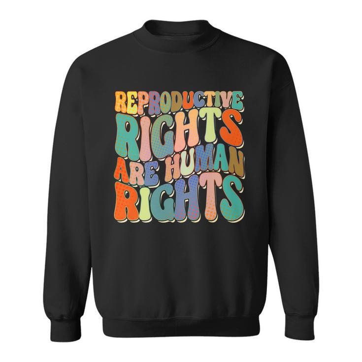 Retro Pro Roe Reproductive Rights Are Human Rights Sweatshirt