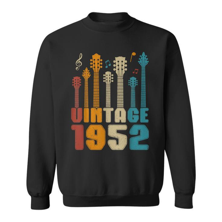 Retro Vintage 1952 Birthday Party Guitarist Guitar Lovers  Sweatshirt