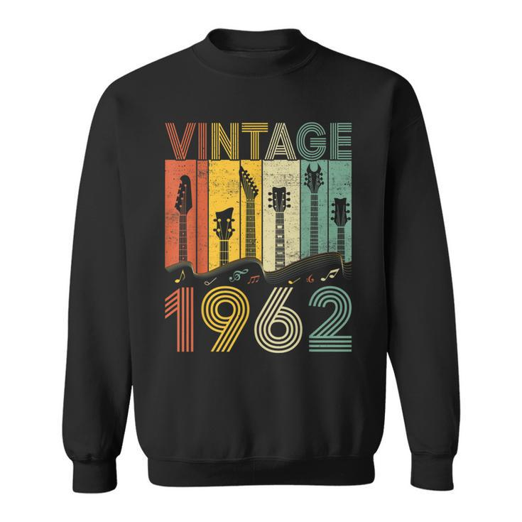 Retro Vintage 1962 Guitarist 1962 Birthday Guitar Player  Sweatshirt