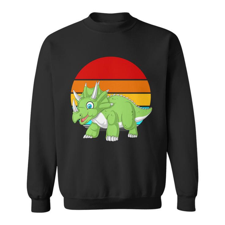 Retro Vintage Triceratops Dinosaur Sweatshirt