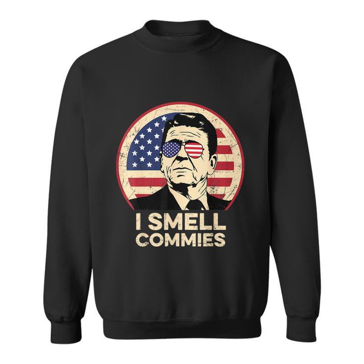 Ronald Reagan I Smell Commies Patriotic American President Sweatshirt