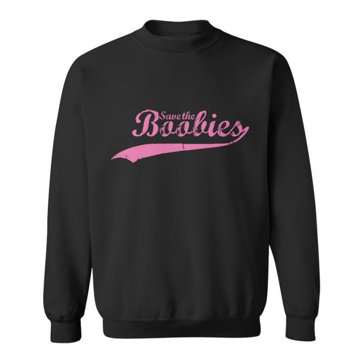 Save The Boobies Retro Breast Cancer Tshirt Sweatshirt