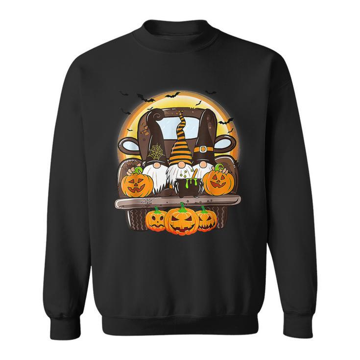 Scary Halloween Truck Gnomes Farmer Witch Pumpkin Costume  Sweatshirt