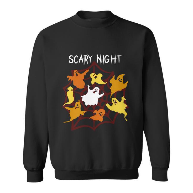 Scary Night Ghost Boo Halloween Quote Sweatshirt