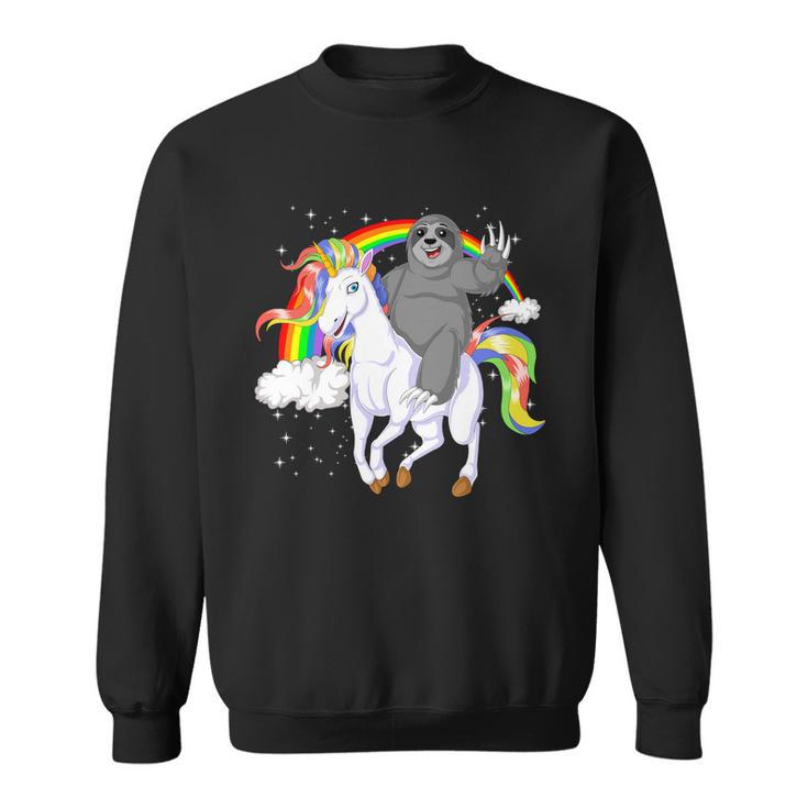 Sloth Riding Unicorn V2 Sweatshirt