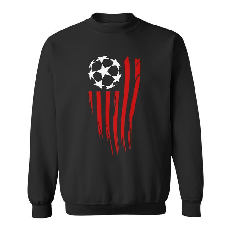 Soccer Ball American Flag Sweatshirt