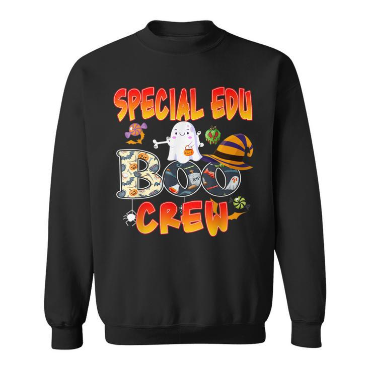 Special Edu Boo Crew Halloween Funny Ghost Teaching  Sweatshirt